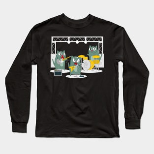 Cat Rock Band. Long Sleeve T-Shirt